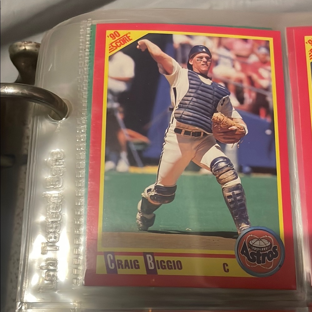Astros Baseball Card with Catcher